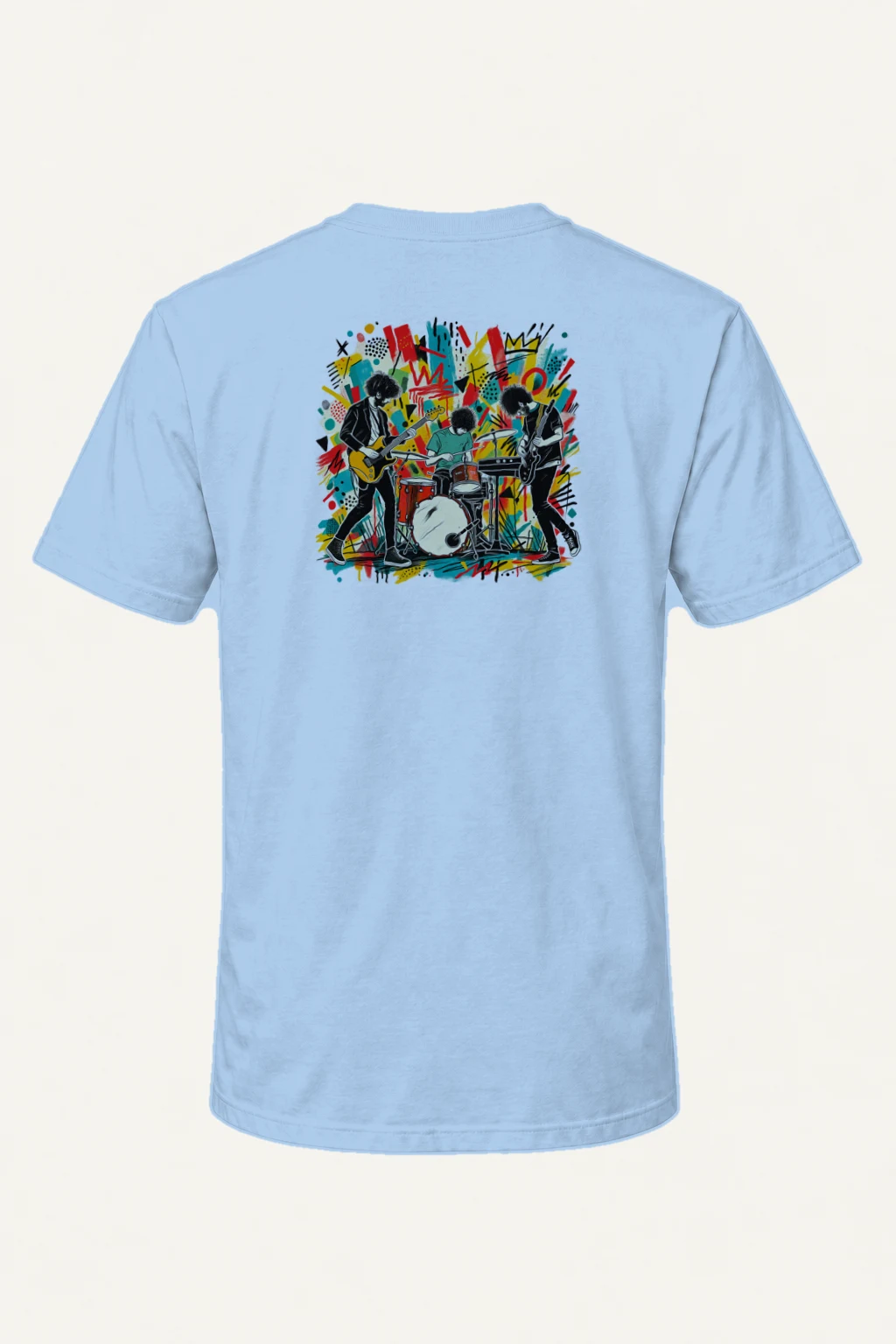 "Abstract Band Jam" Heavyweight Unisex Crewneck T-shirt | Gildan 5000