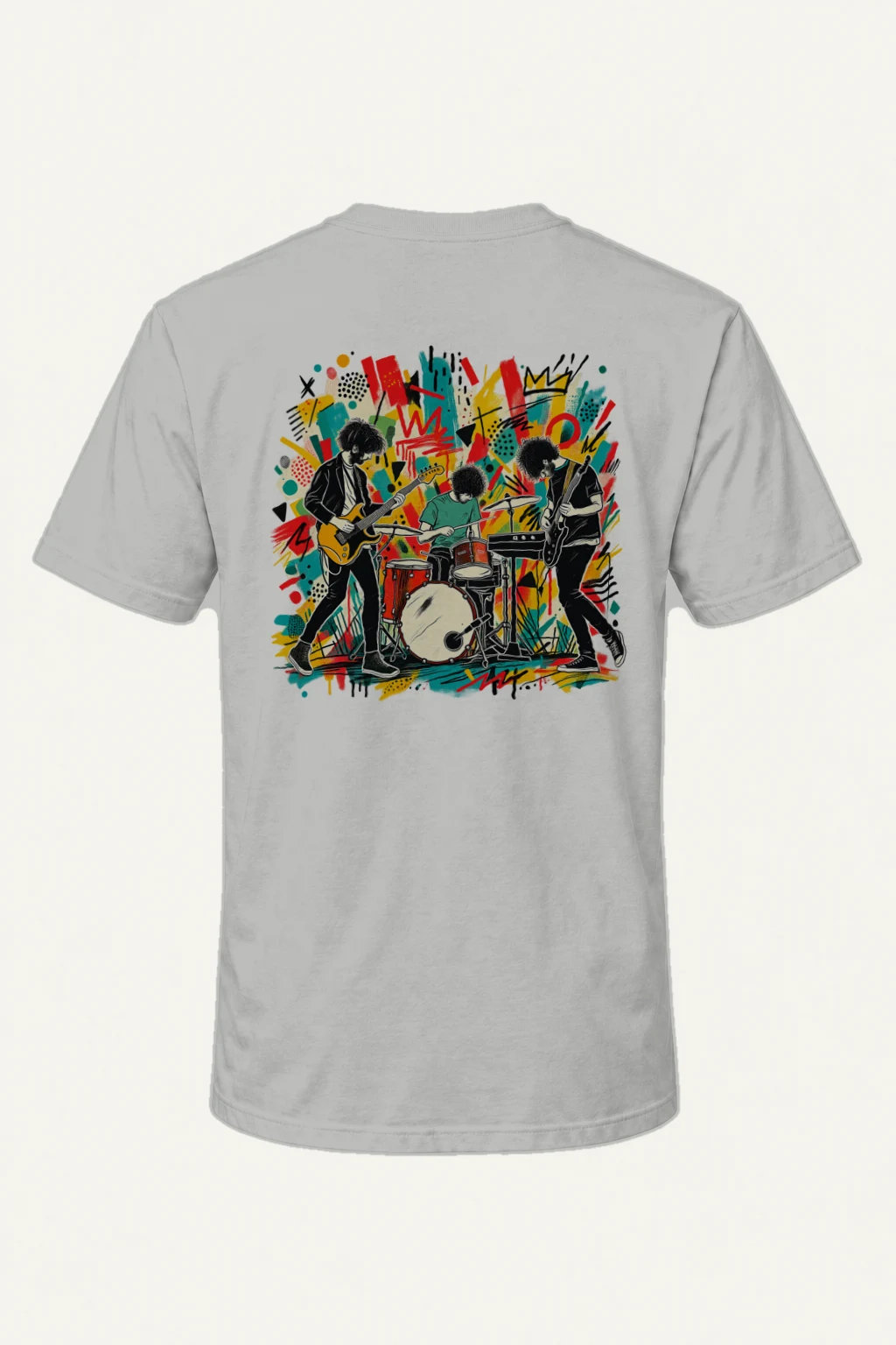 "Abstract Band Jam" Heavyweight Unisex Crewneck T-shirt | Gildan 5000