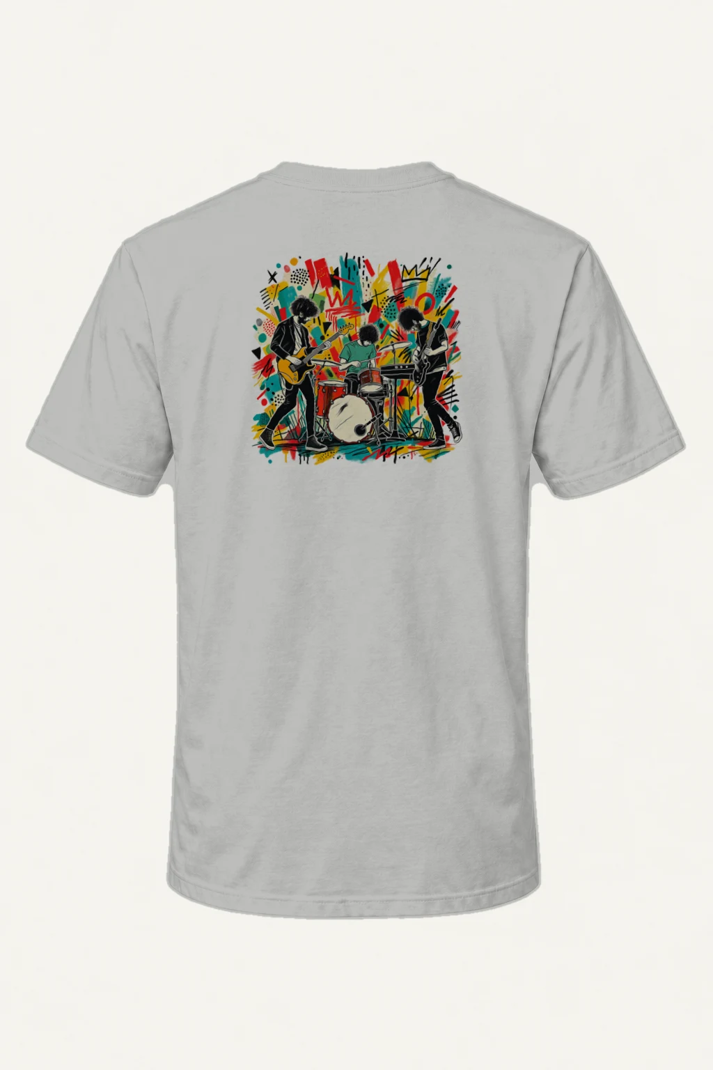 "Abstract Band Jam" Heavyweight Unisex Crewneck T-shirt | Gildan 5000