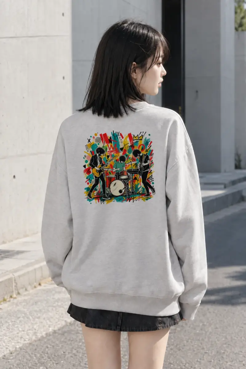 "Abstract Rock Trio" Heavy Blend Unisex Crewneck Sweatshirt | Gildan 18000