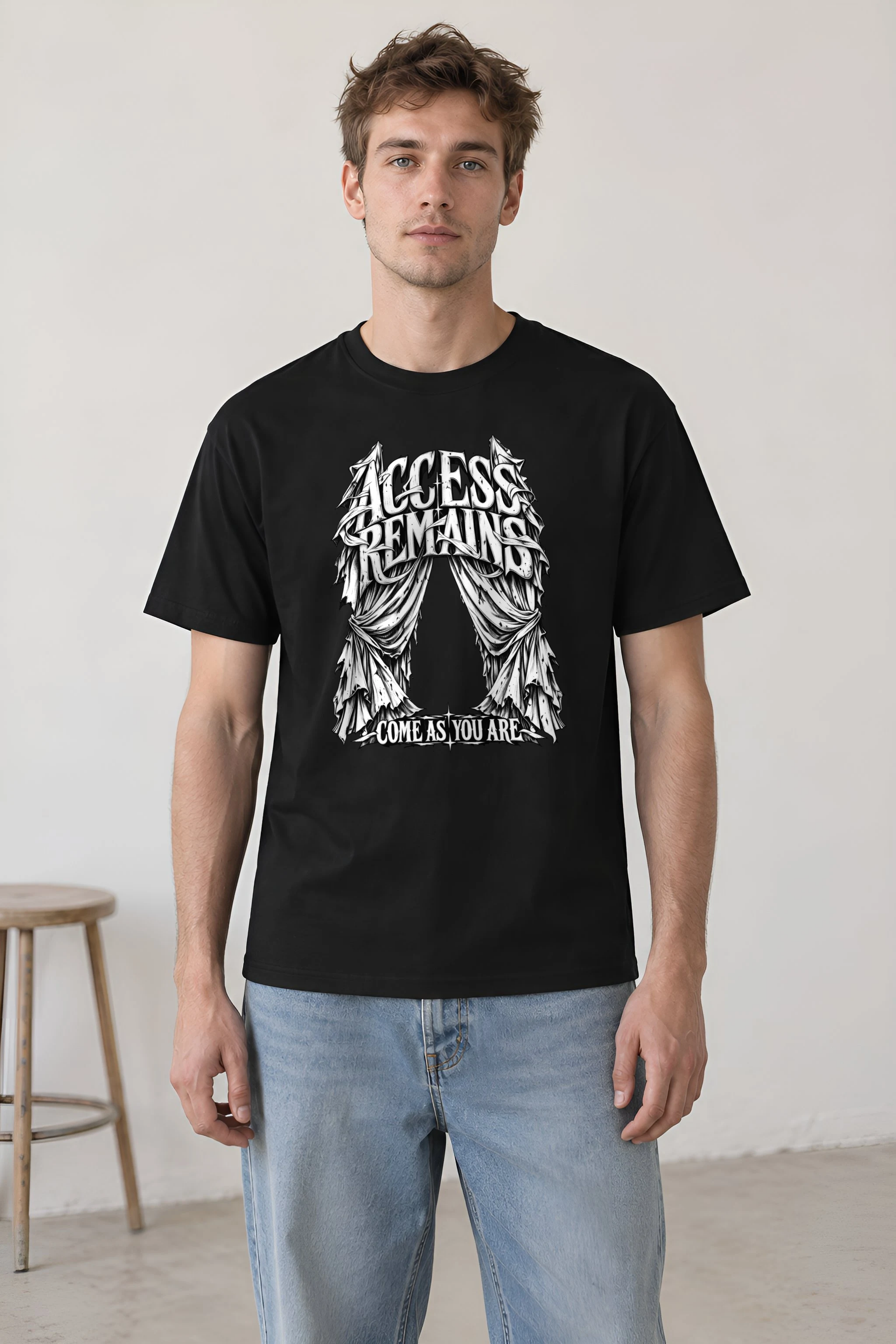 "Access Remains Come As You Are" Heavyweight Unisex Crewneck T-shirt