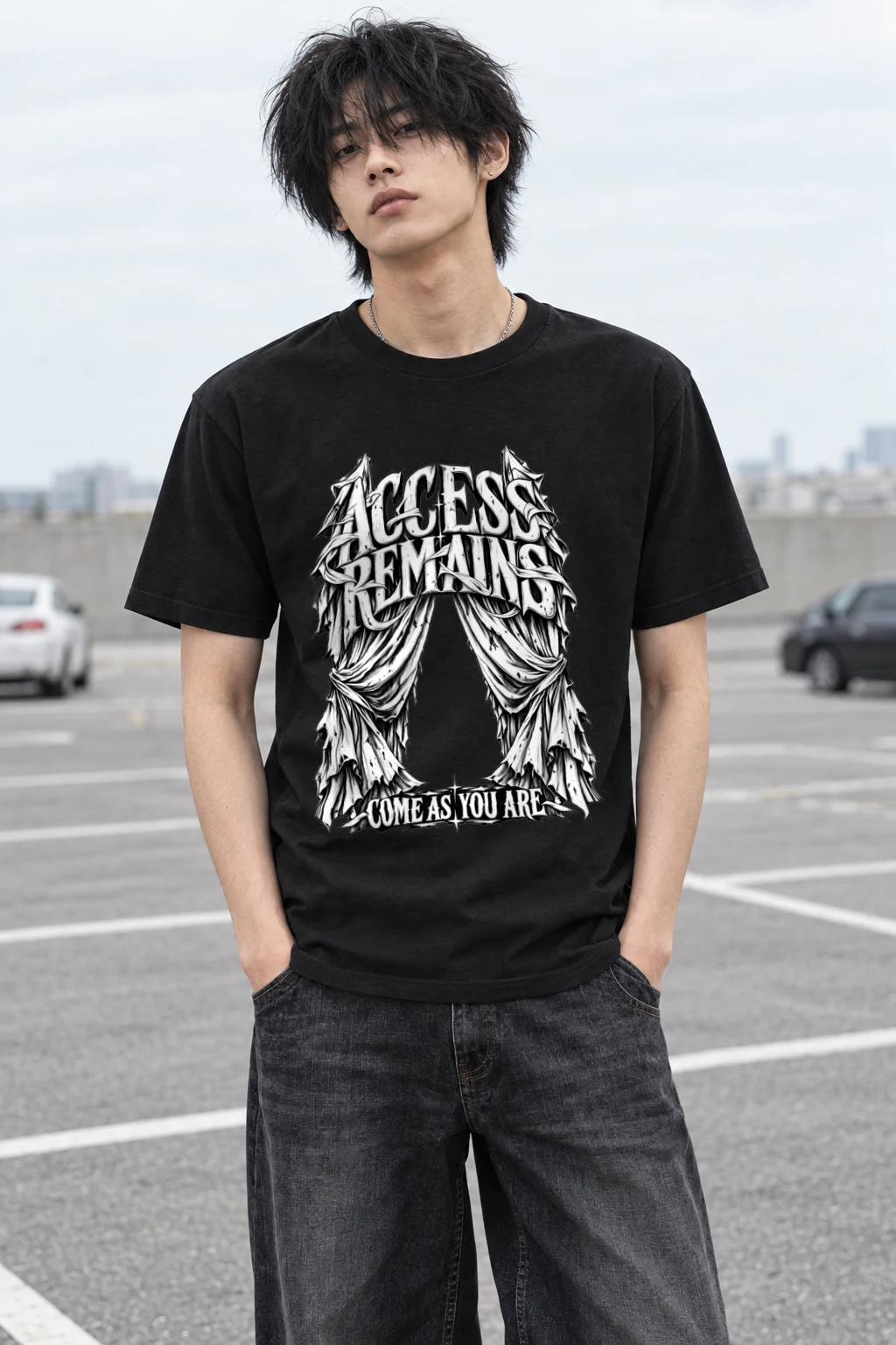 "Access Remains Come As You Are" Heavyweight Unisex Crewneck T-shirt