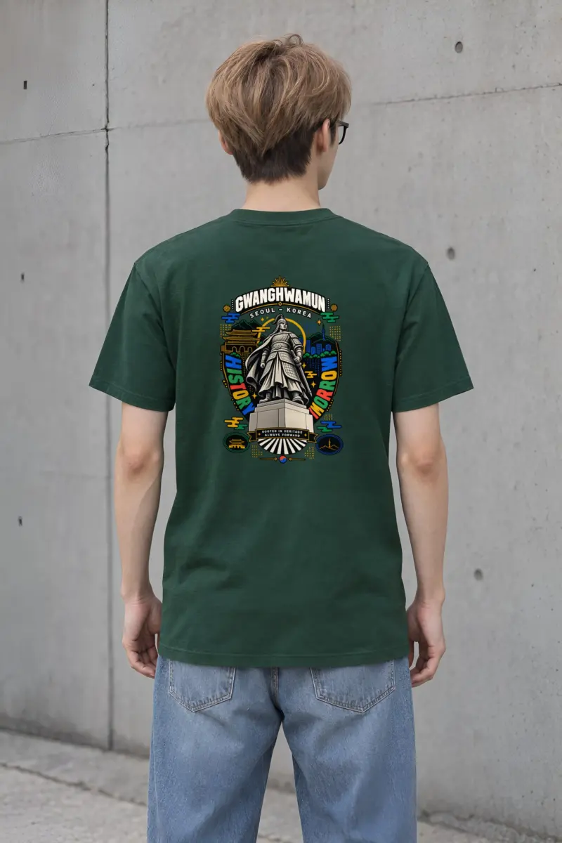 "Admiral Yi Sun-sin Badge" Heavyweight Unisex Crewneck T-shirt