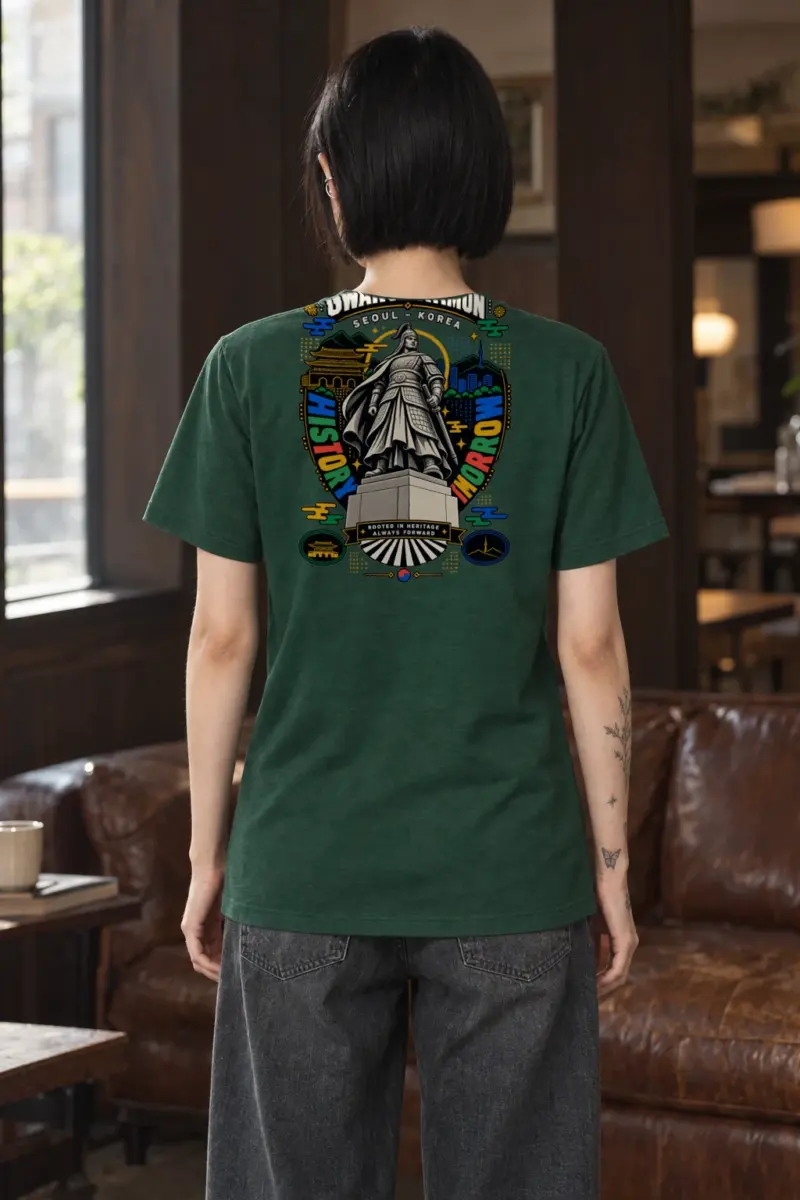 "Admiral Yi Sun-sin Badge" Heavyweight Unisex Crewneck T-shirt