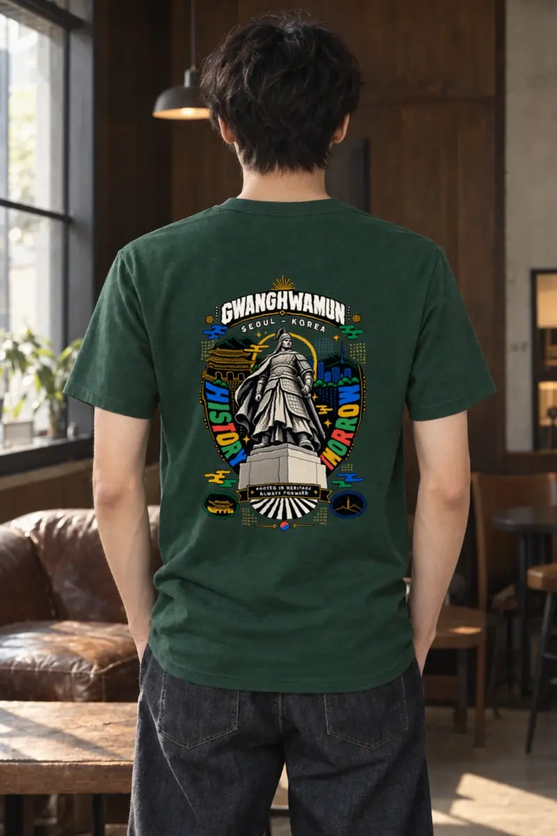 "Admiral Yi Sun-sin Badge" Heavyweight Unisex Crewneck T-shirt