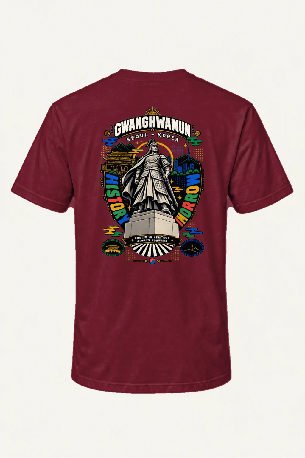 "Admiral Yi Sun-sin Badge" Heavyweight Unisex Crewneck T-shirt
