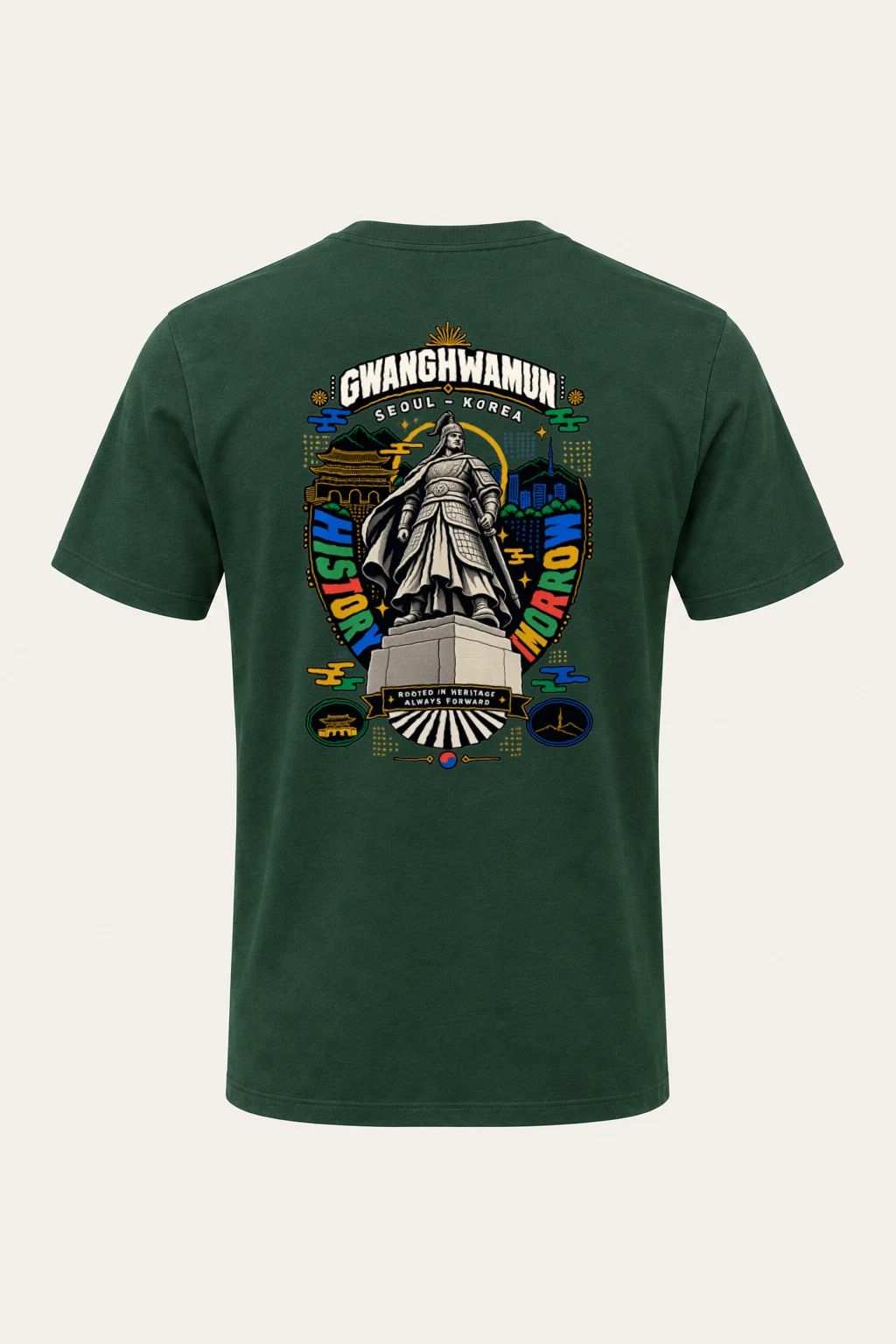 "Admiral Yi Sun-sin Badge" Heavyweight Unisex Crewneck T-shirt