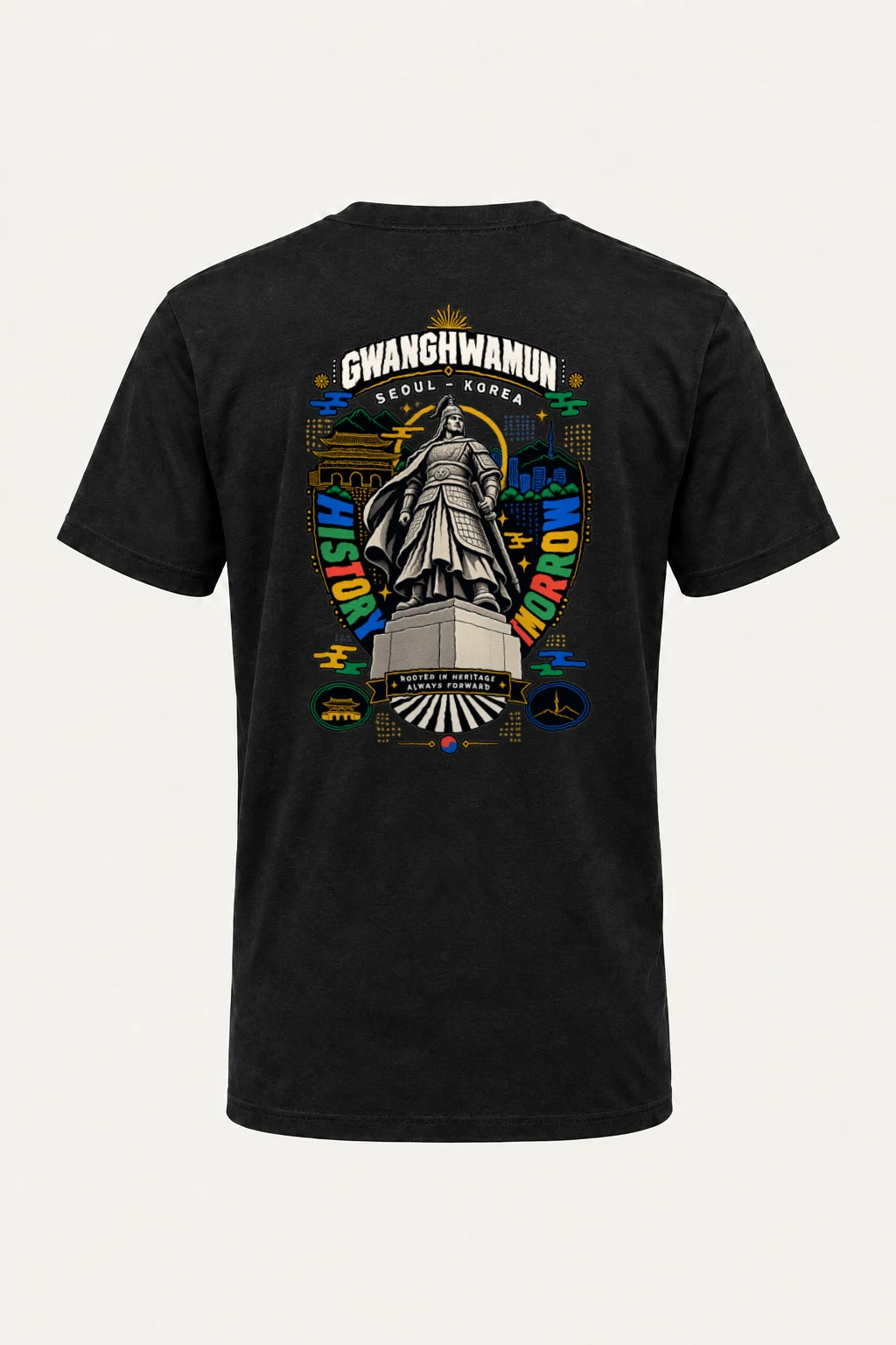 "Admiral Yi Sun-sin Badge" Heavyweight Unisex Crewneck T-shirt
