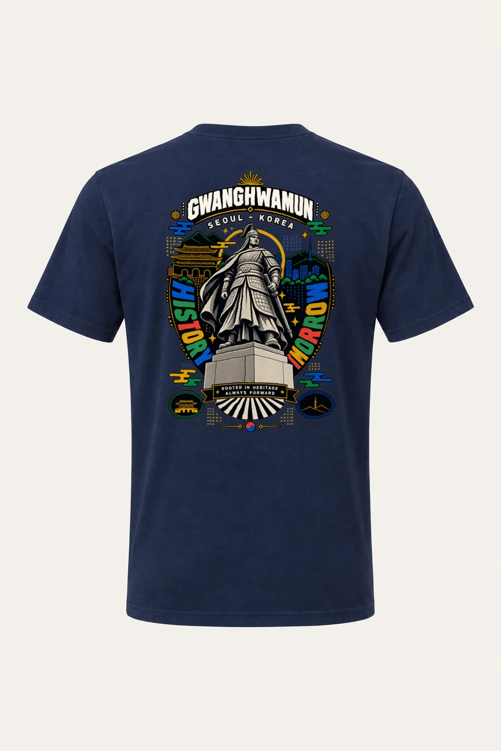 "Admiral Yi Sun-sin Badge" Heavyweight Unisex Crewneck T-shirt