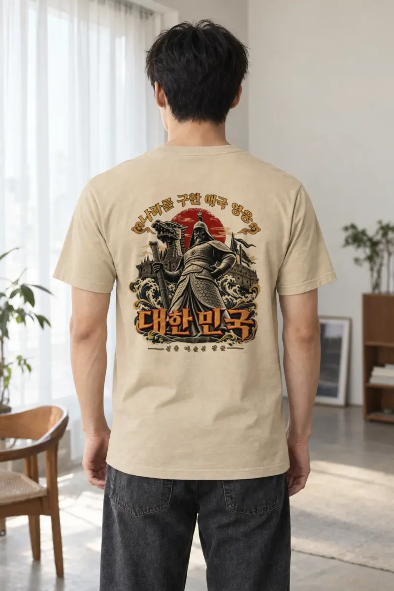 "Admiral Yi Sun-sin" Heavyweight Unisex Crewneck T-shirt | Gildan 5000