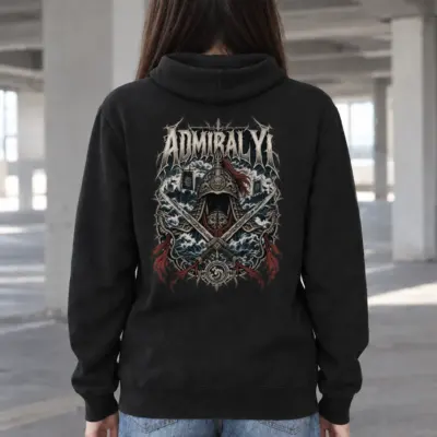 "Metal Crest · Admiral Yi Sun-sin 이순신" Heavy Blend Unisex Pullover Hoodie
