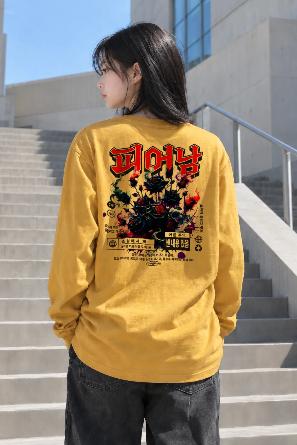 "Adult Warning Roses" Unisex Longsleeve T-shirt | Gildan 2400