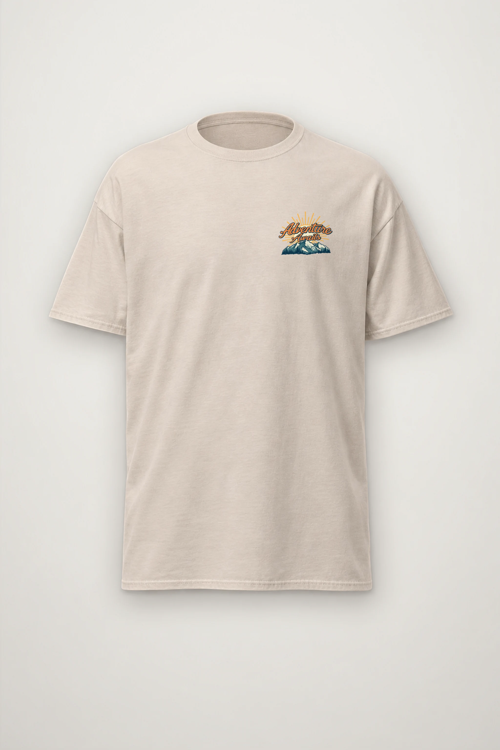 "Adventure Awaits Canoeing" Heavyweight Unisex Crewneck T-shirt