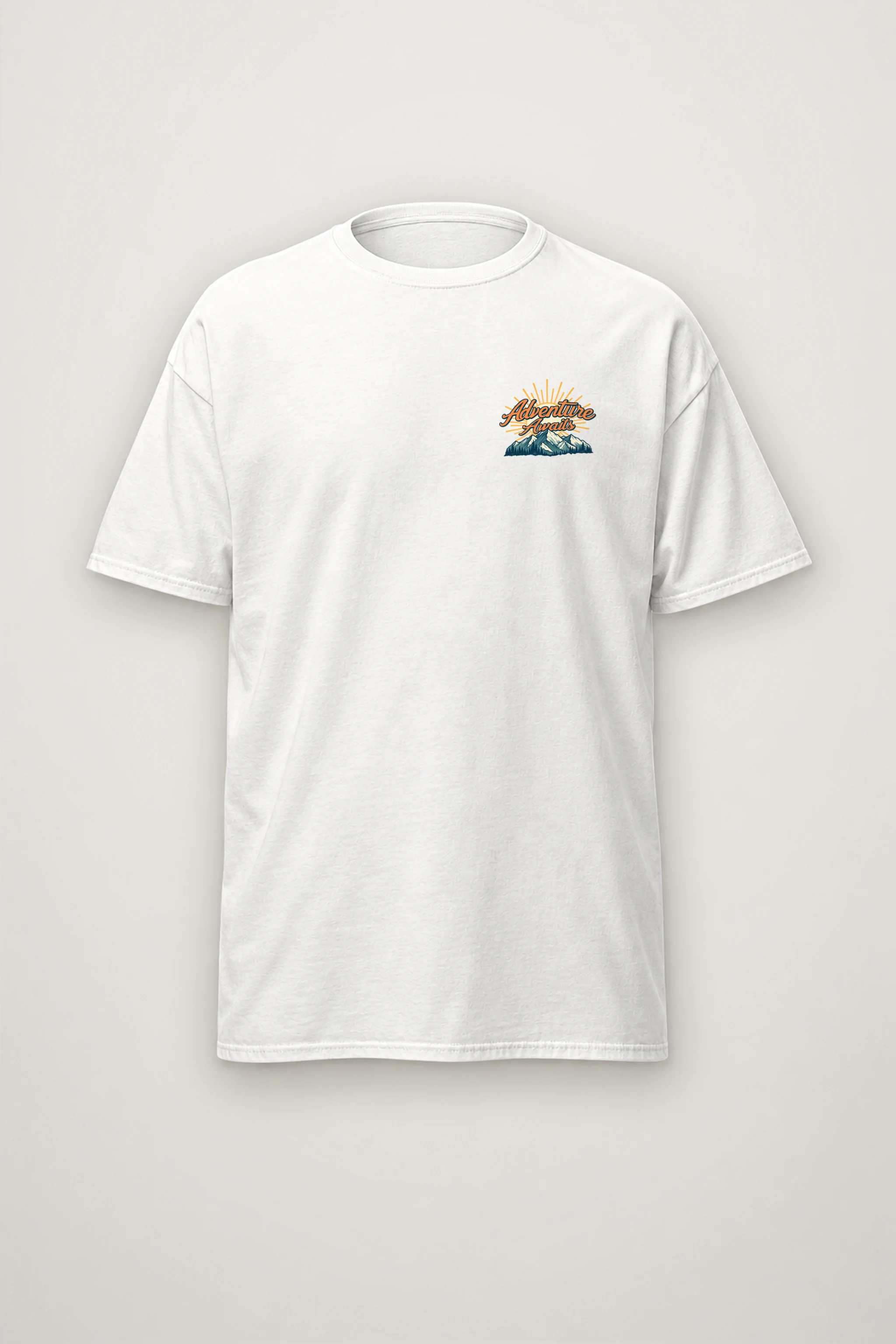"Adventure Awaits Canoeing" Heavyweight Unisex Crewneck T-shirt