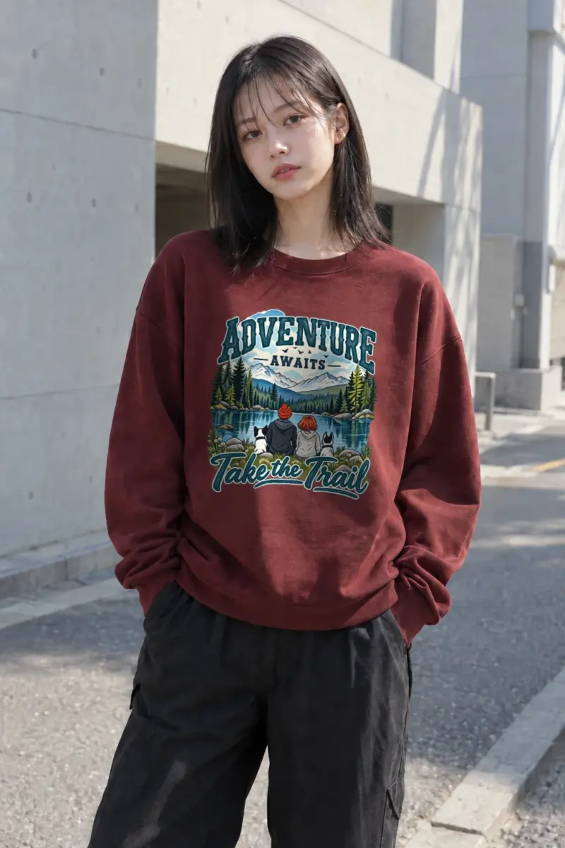 "Adventure Awaits" Heavy Blend Unisex Crewneck Sweatshirt | Gildan 18000
