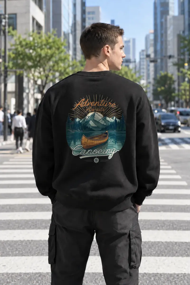 “Adventure Awaits” Heavy Blend Unisex Crewneck Sweatshirt | Gildan 18000