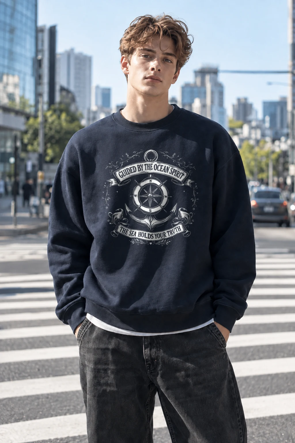 "Adventure Awaits" Heavy Blend Unisex Crewneck Sweatshirt | Gildan 18000