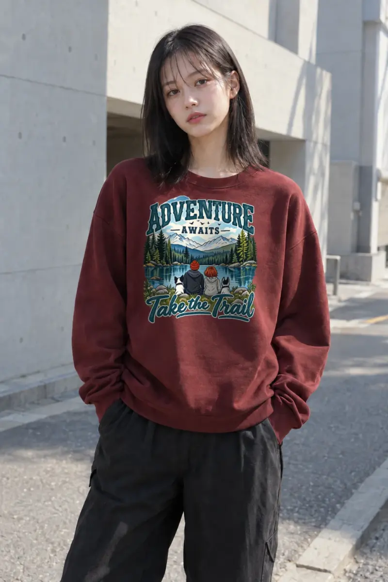 "Adventure Awaits" Heavy Blend Unisex Crewneck Sweatshirt | Gildan 18000