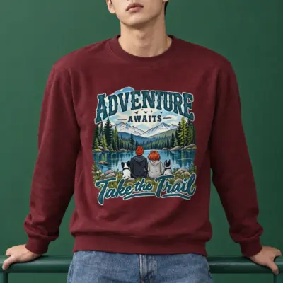 "Adventure Awaits" Heavy Blend Unisex Crewneck Sweatshirt