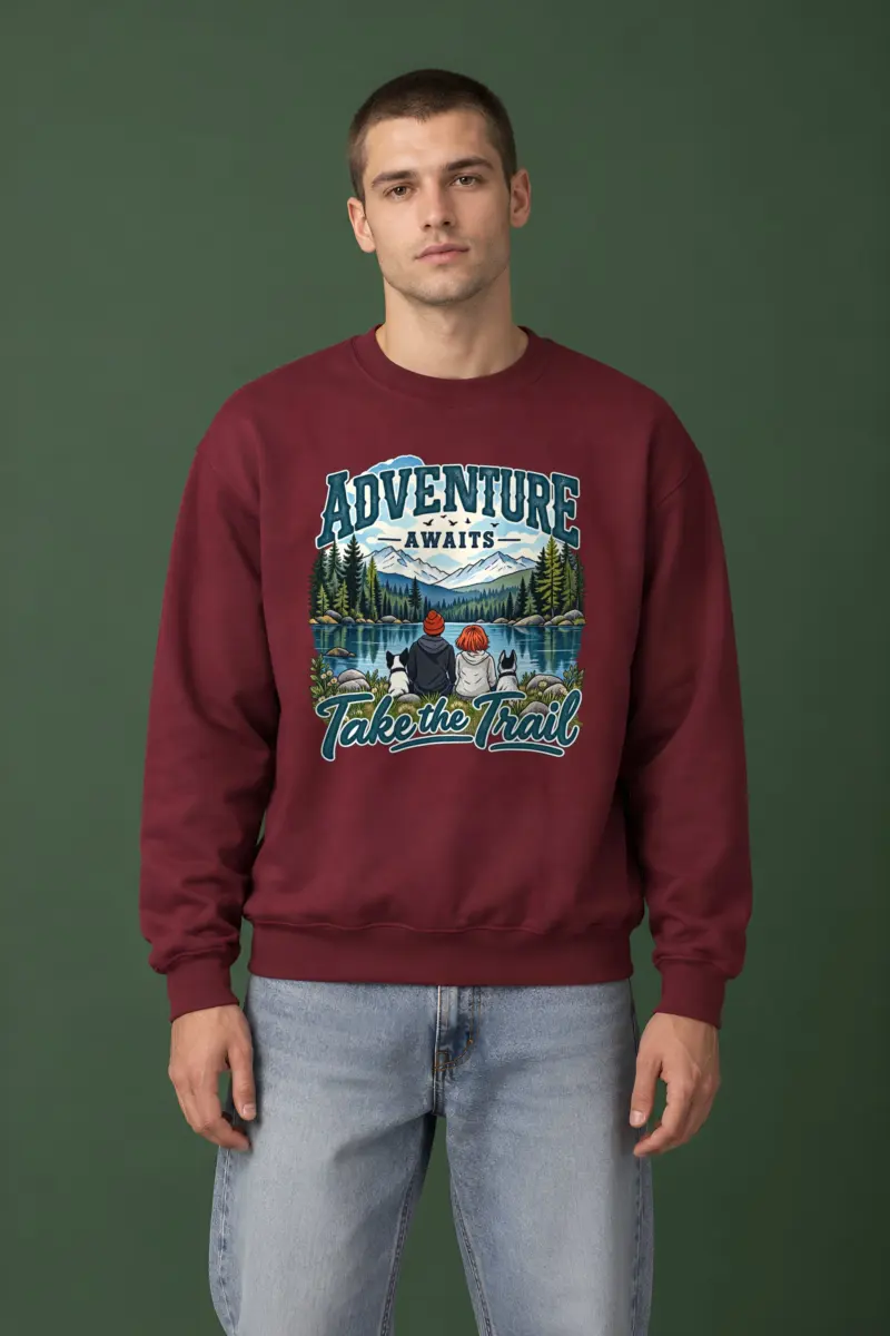 "Adventure Awaits" Heavy Blend Unisex Crewneck Sweatshirt