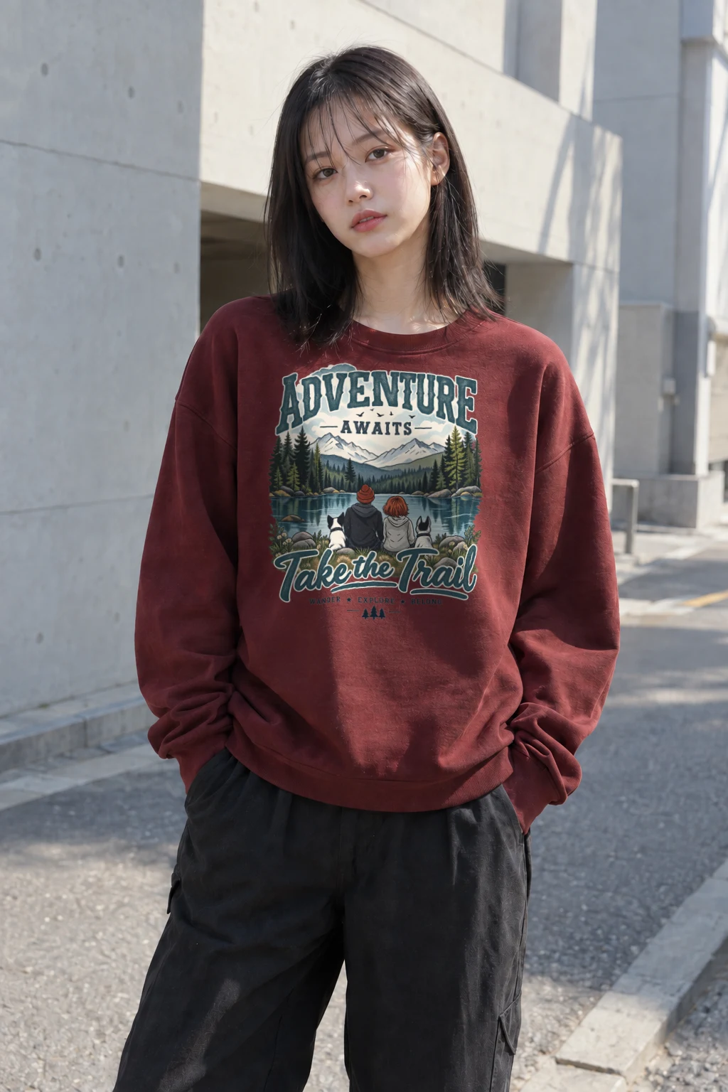 "Adventure Awaits" Heavy Blend Unisex Crewneck Sweatshirt | Gildan 18000