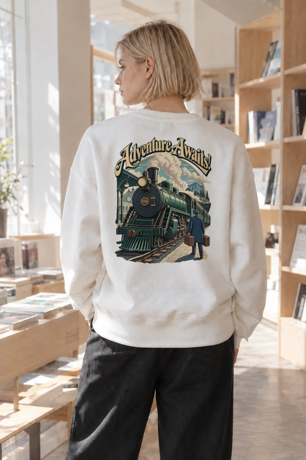 "Adventure Awaits" Heavy Blend Unisex Crewneck Sweatshirt | Gildan 18000