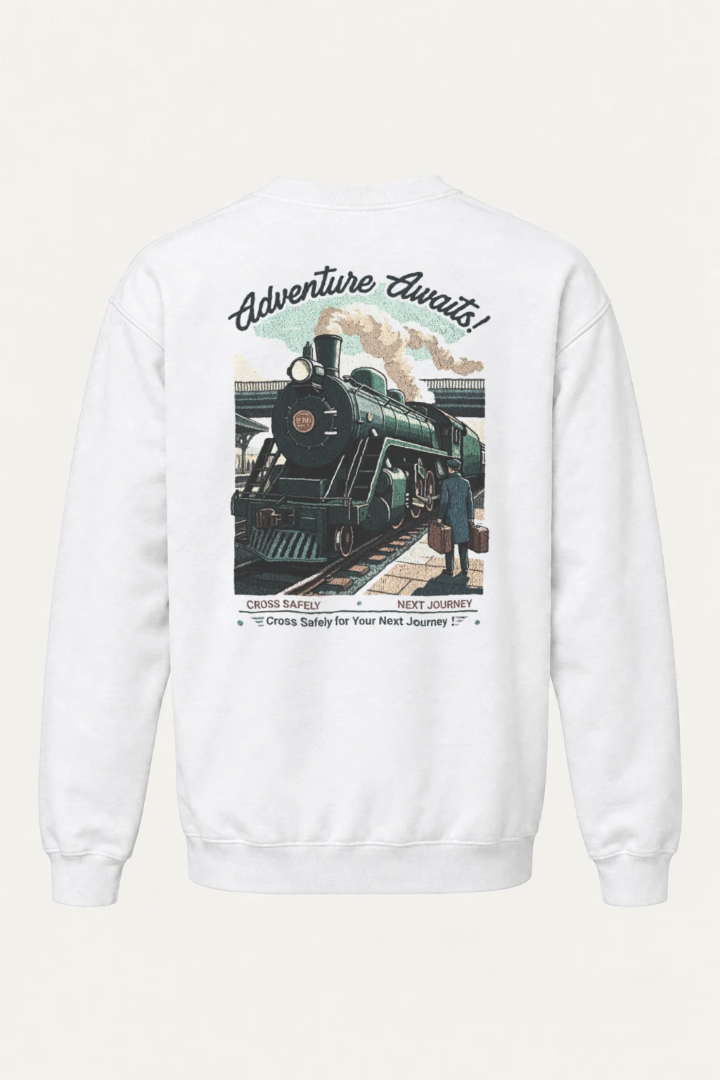 "Adventure Awaits" Heavy Blend Unisex Crewneck Sweatshirt | Gildan 18000