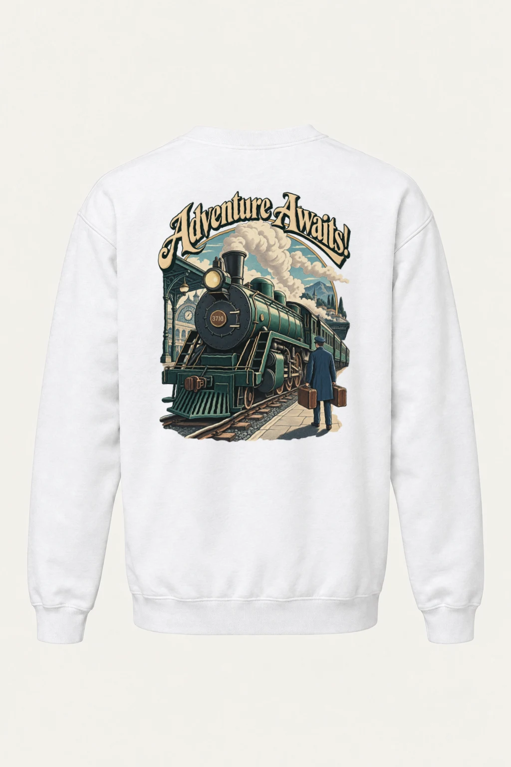 "Adventure Awaits" Heavy Blend Unisex Crewneck Sweatshirt | Gildan 18000