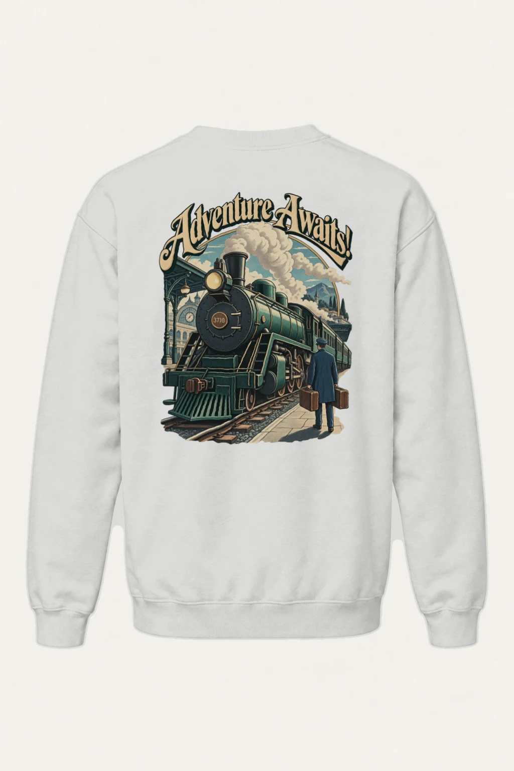 "Adventure Awaits" Heavy Blend Unisex Crewneck Sweatshirt | Gildan 18000