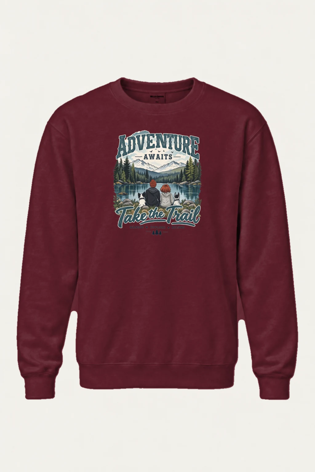 "Adventure Awaits" Heavy Blend Unisex Crewneck Sweatshirt | Gildan 18000