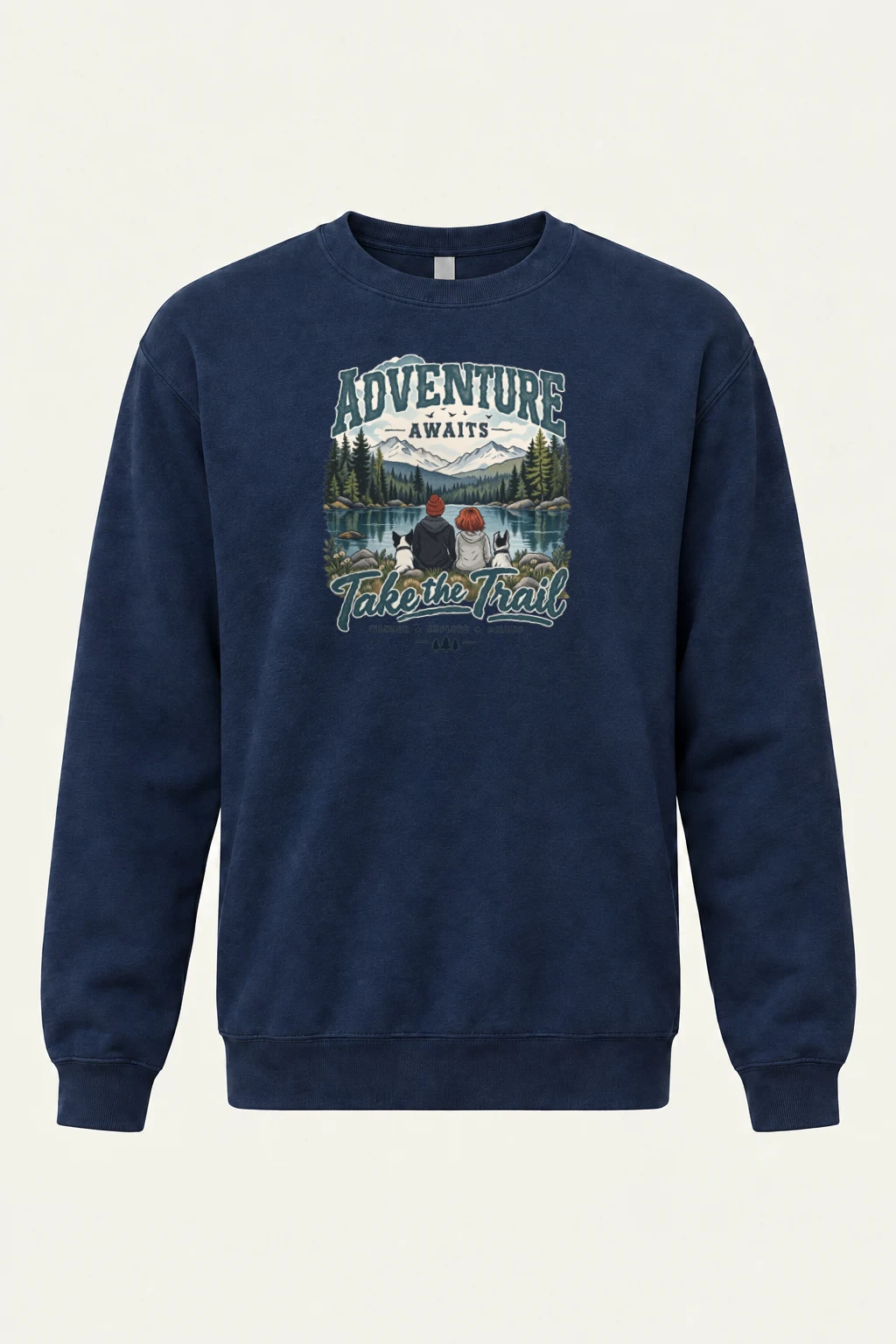 "Adventure Awaits" Heavy Blend Unisex Crewneck Sweatshirt | Gildan 18000
