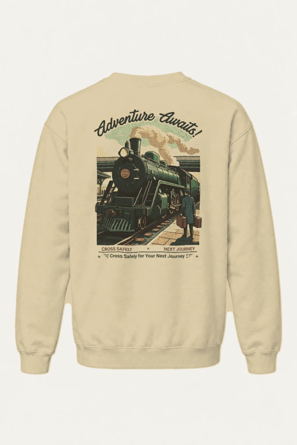 "Adventure Awaits" Heavy Blend Unisex Crewneck Sweatshirt | Gildan 18000