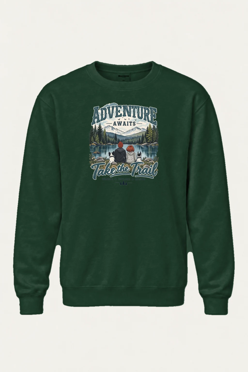 "Adventure Awaits" Heavy Blend Unisex Crewneck Sweatshirt | Gildan 18000