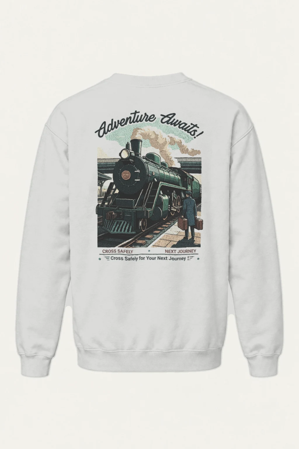 "Adventure Awaits" Heavy Blend Unisex Crewneck Sweatshirt | Gildan 18000