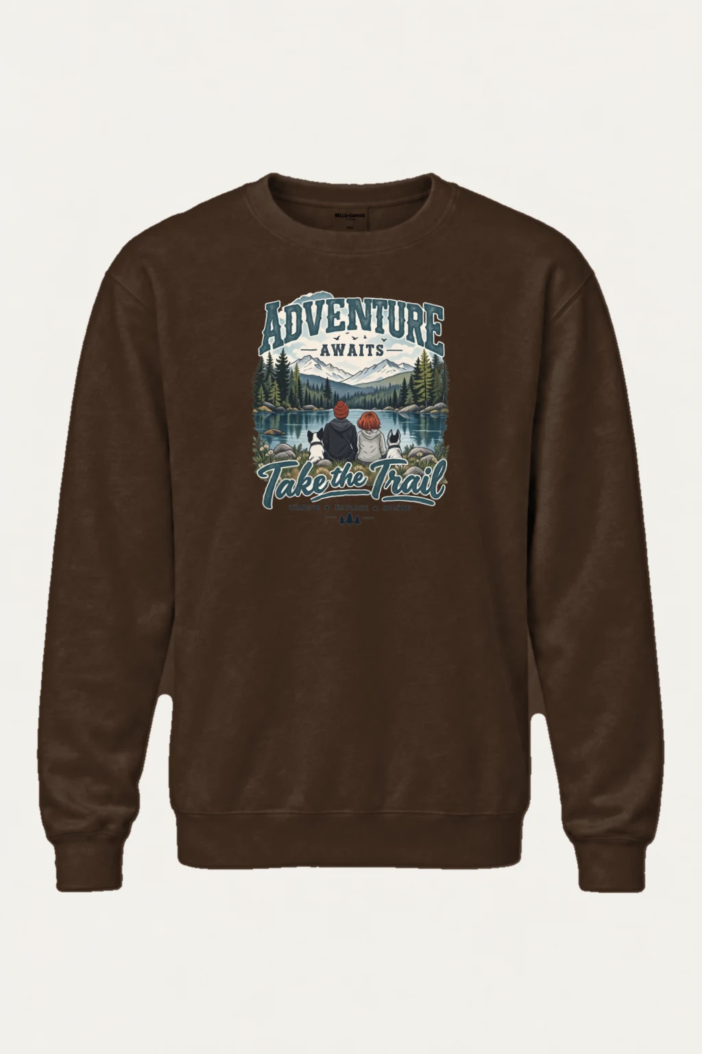 "Adventure Awaits" Heavy Blend Unisex Crewneck Sweatshirt | Gildan 18000