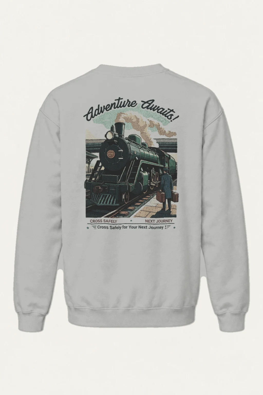 "Adventure Awaits" Heavy Blend Unisex Crewneck Sweatshirt | Gildan 18000