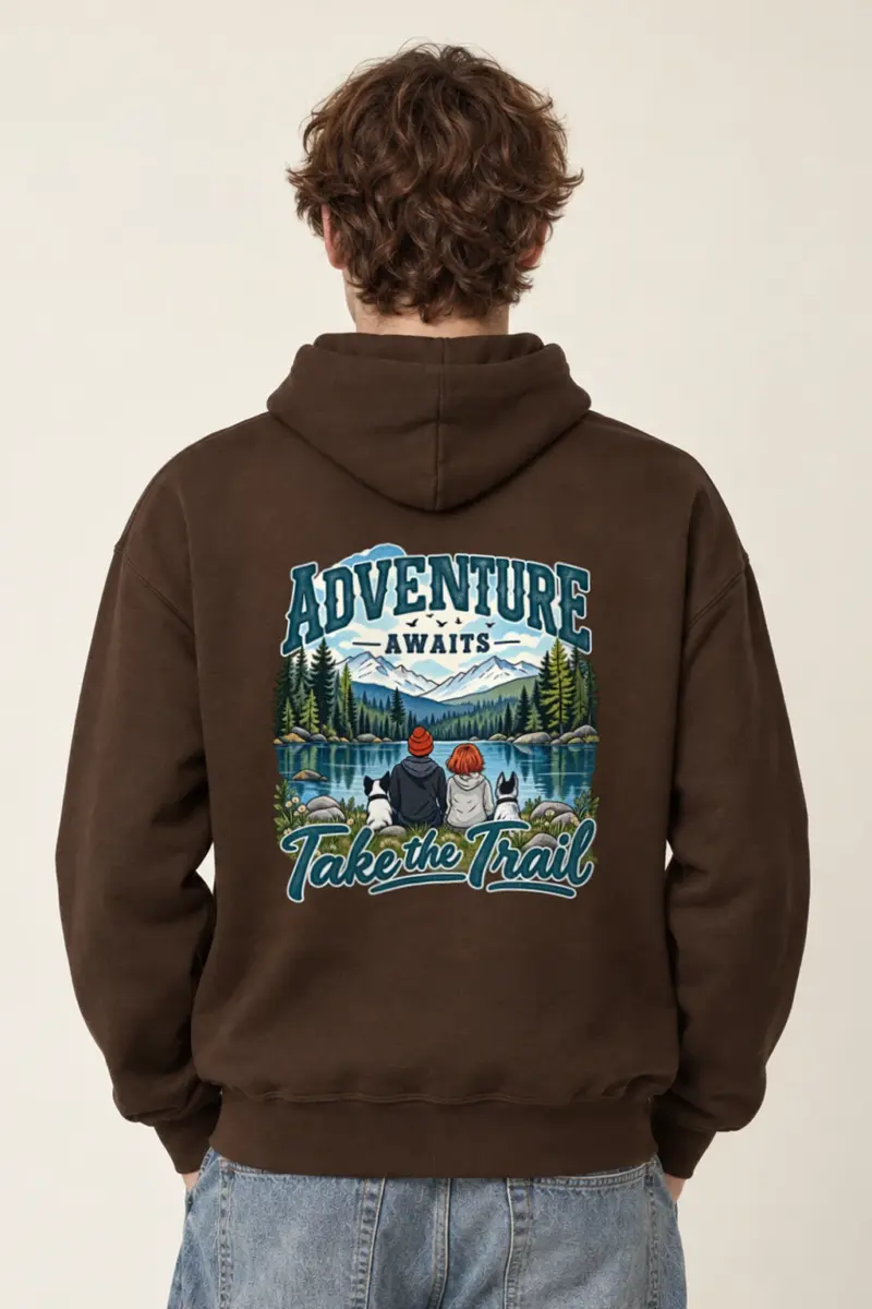 "Adventure Awaits" Heavy Blend Unisex Pullover Hoodie