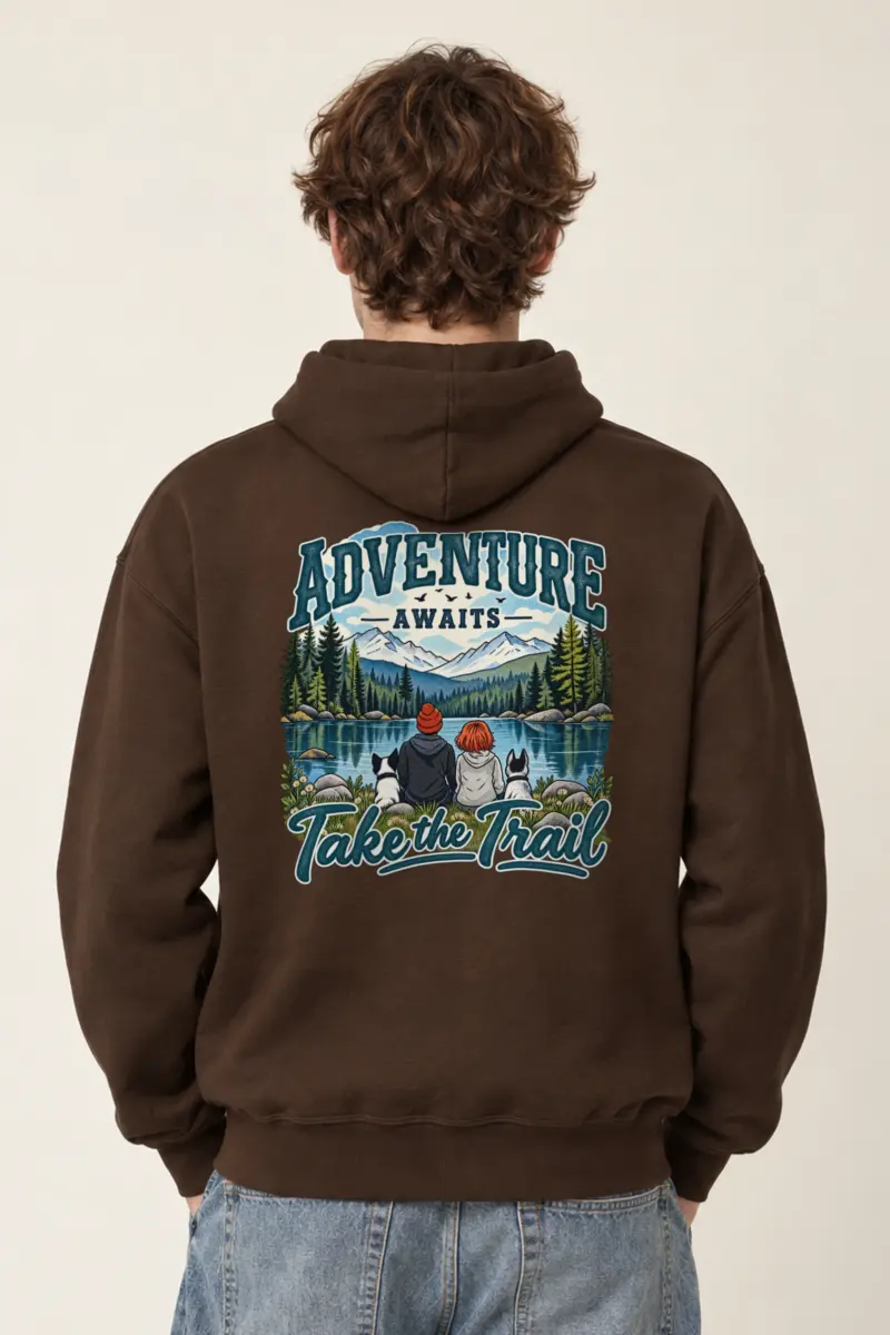 "Adventure Awaits" Heavy Blend Unisex Pullover Hoodie