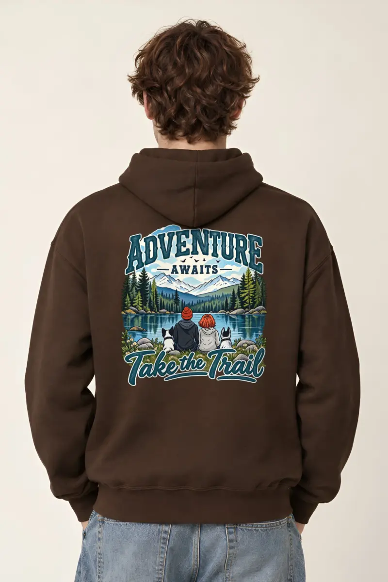 "Adventure Awaits" Heavy Blend Unisex Pullover Hoodie