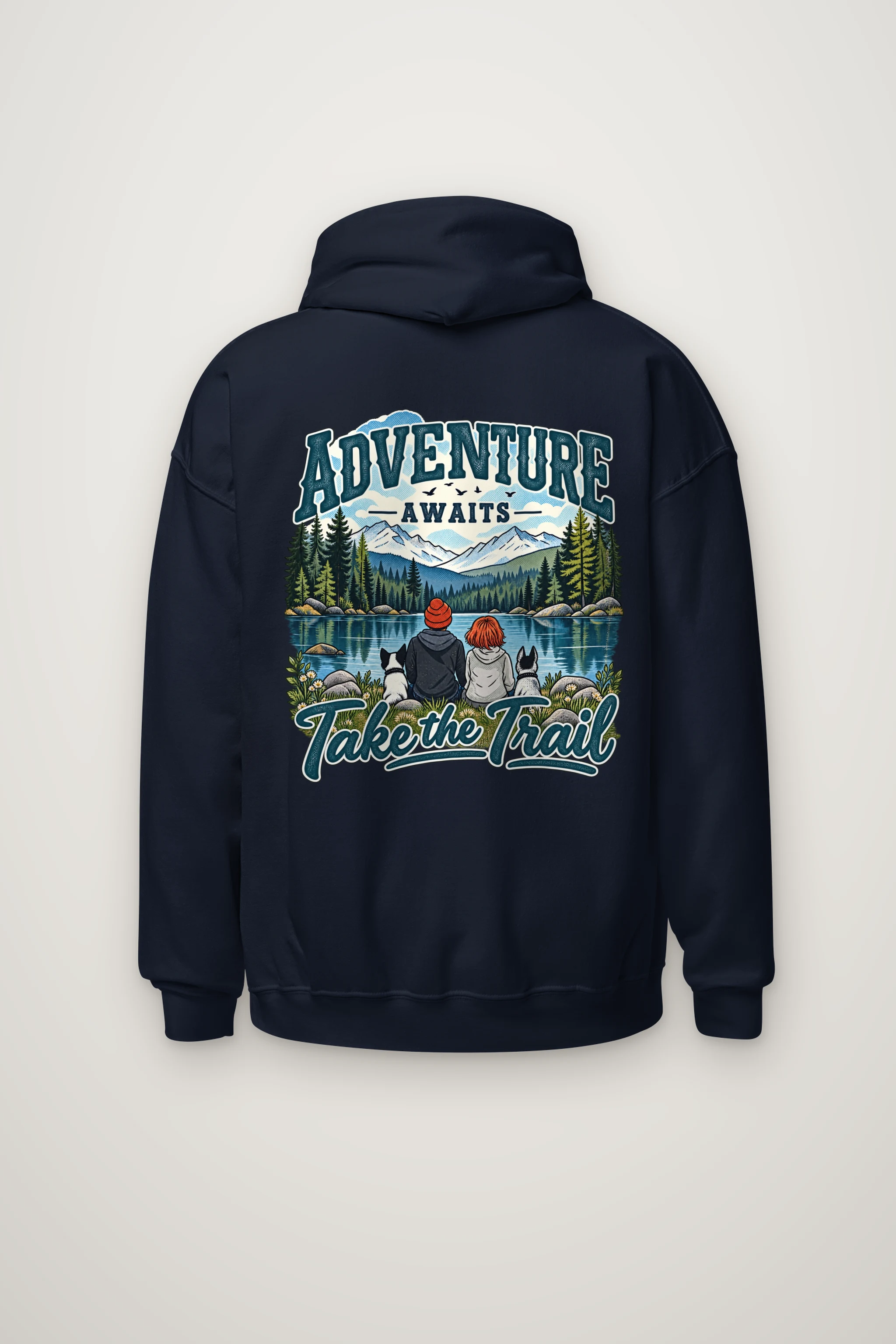 "Adventure Awaits" Heavy Blend Unisex Pullover Hoodie