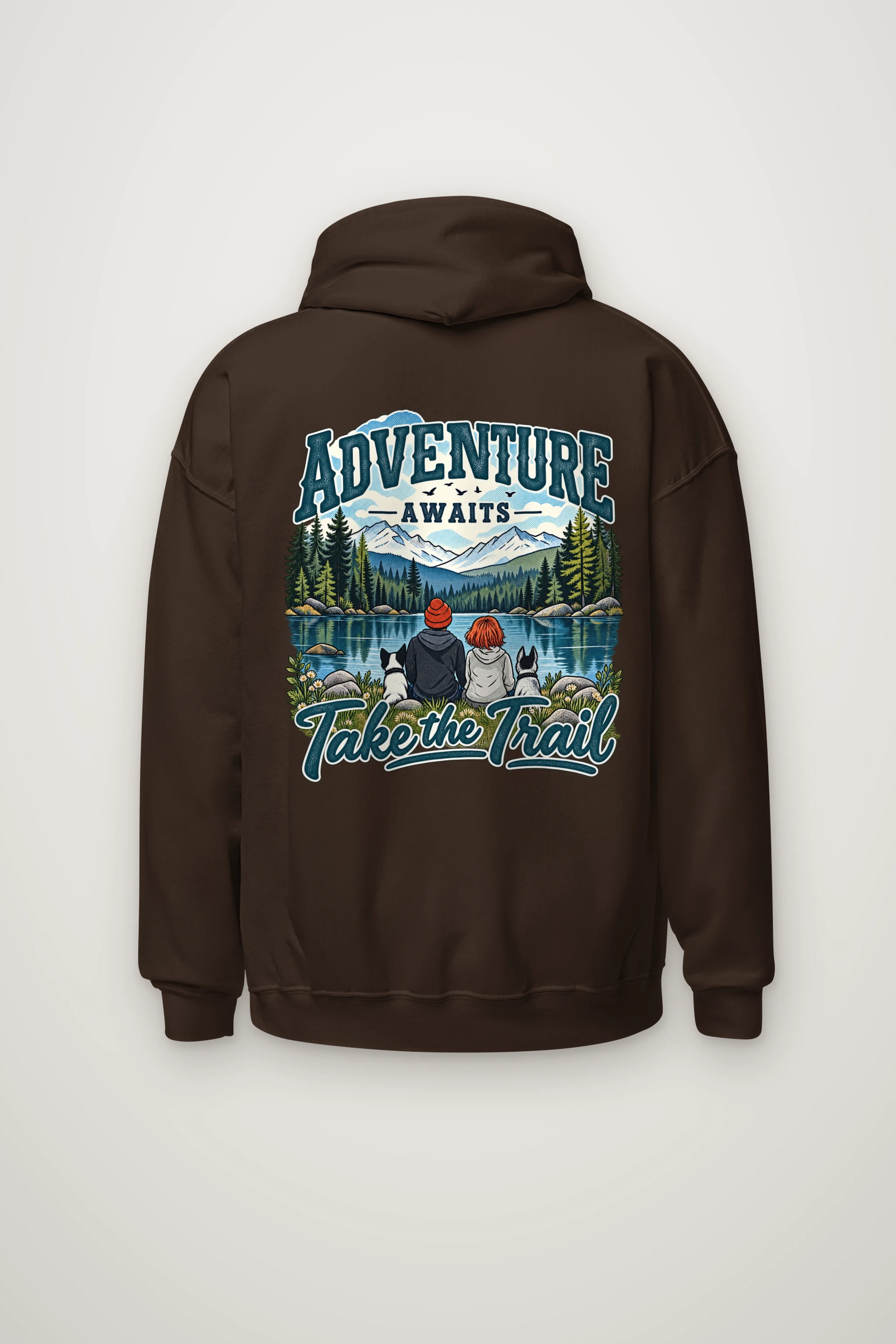 "Adventure Awaits" Heavy Blend Unisex Pullover Hoodie