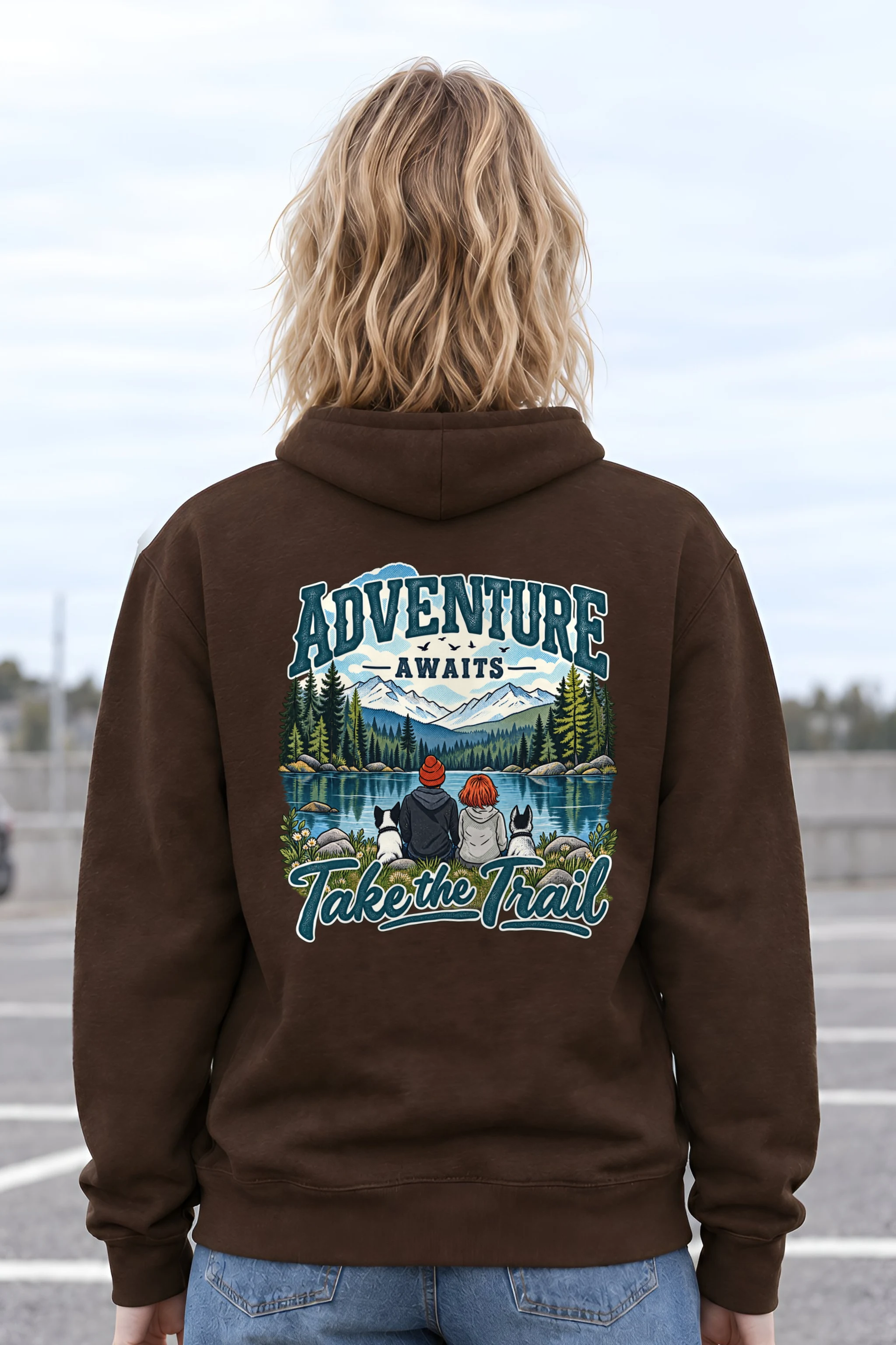 "Adventure Awaits" 1 Pullover Hoodie
