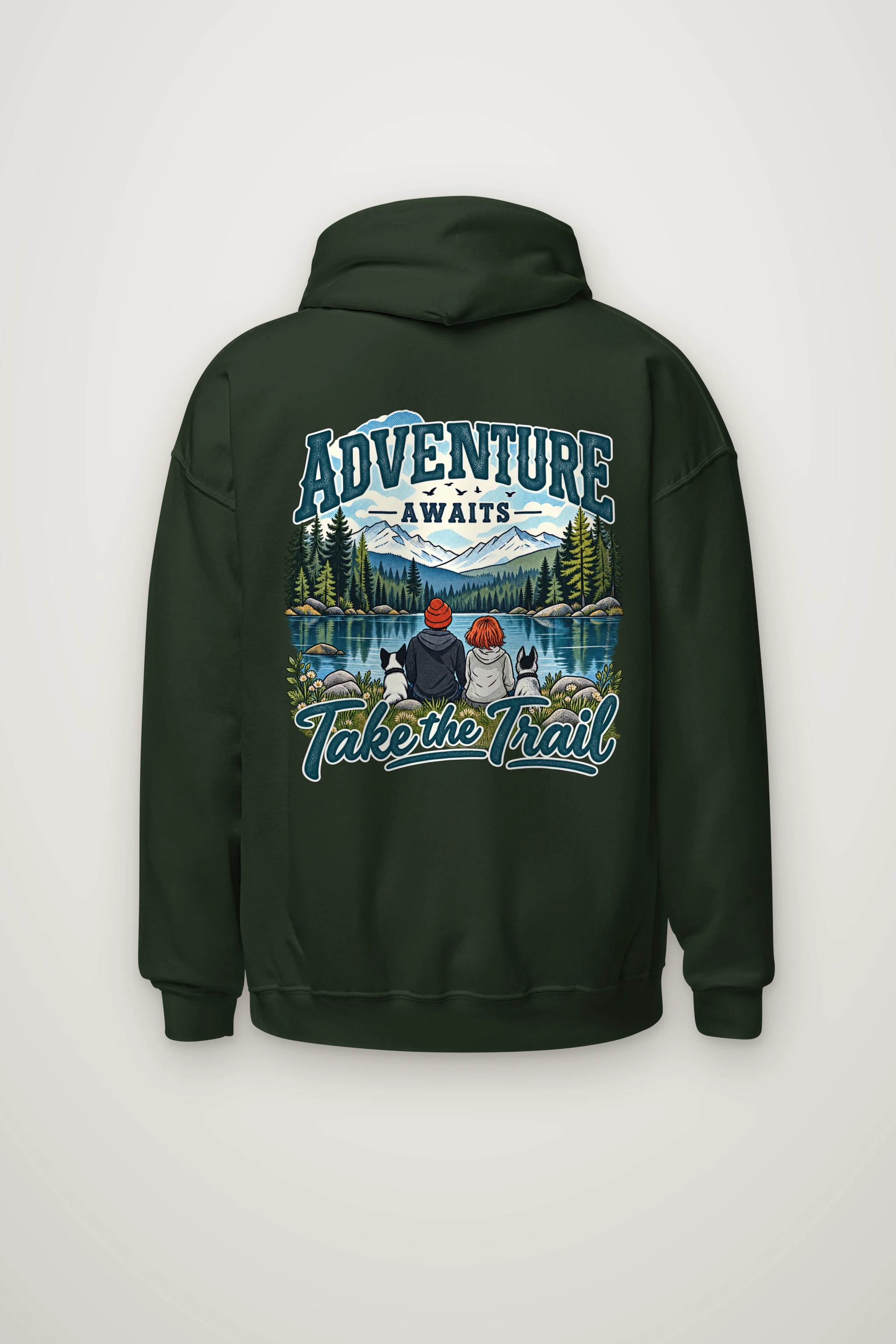"Adventure Awaits" Heavy Blend Unisex Pullover Hoodie