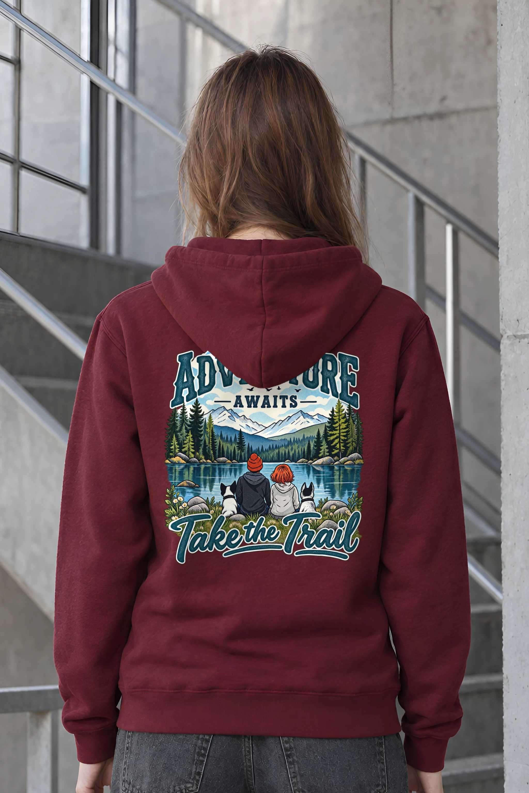 "Adventure Awaits" 1 Pullover Hoodie