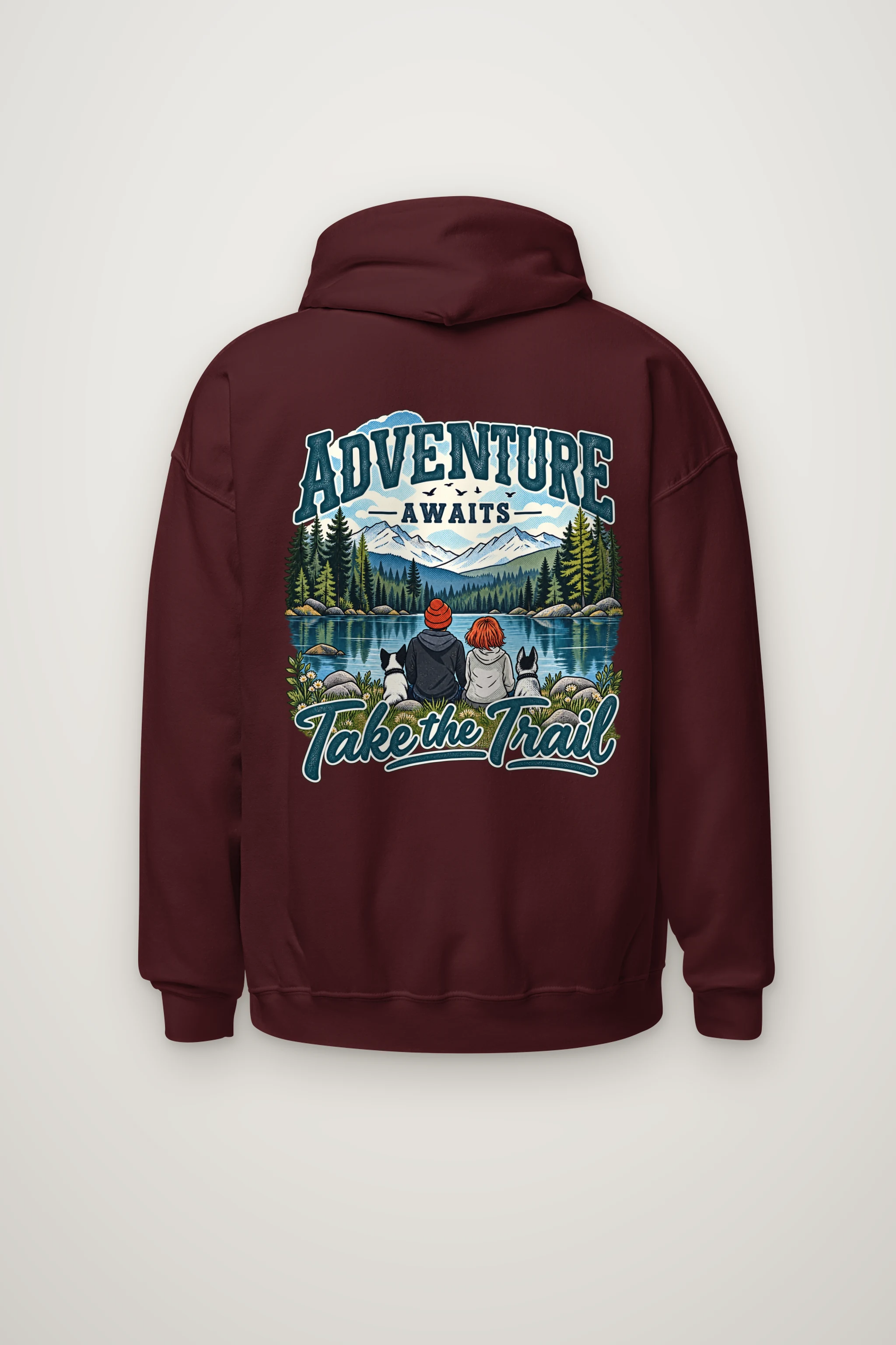 "Adventure Awaits" Heavy Blend Unisex Pullover Hoodie