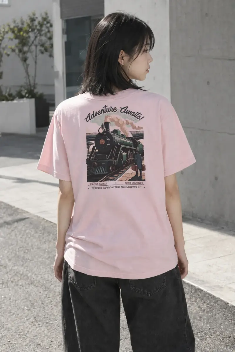 “Adventure Awaits” Heavyweight Unisex Crewneck T-shirt | Gildan 5000