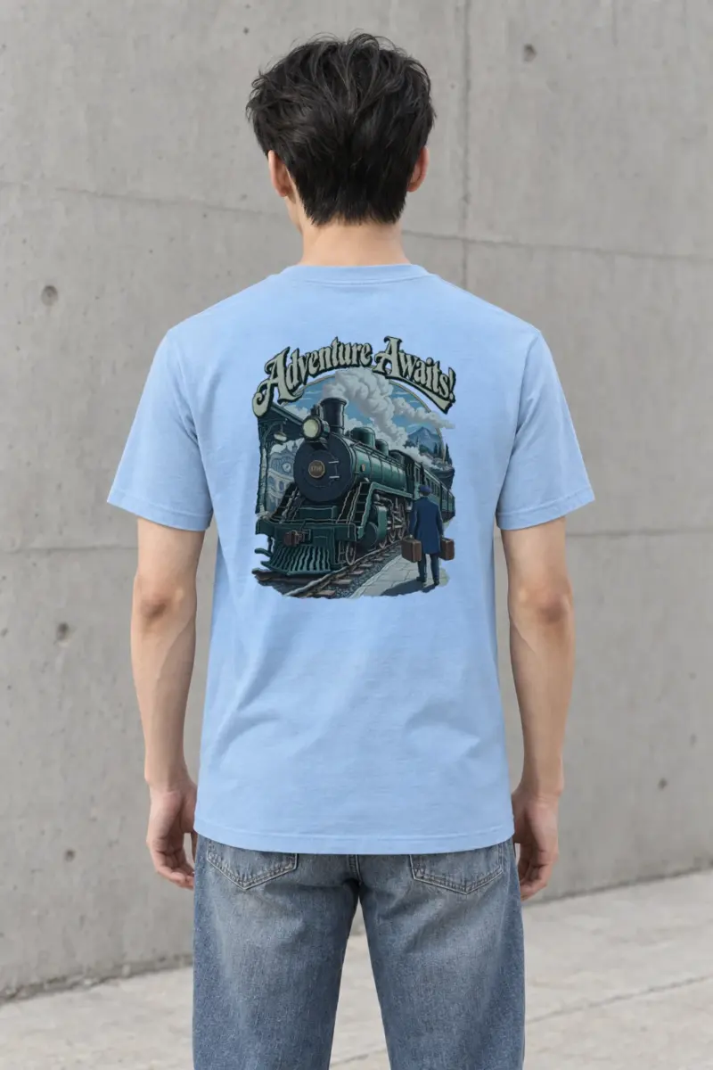 "Adventure Awaits" Heavyweight Unisex Crewneck T-shirt