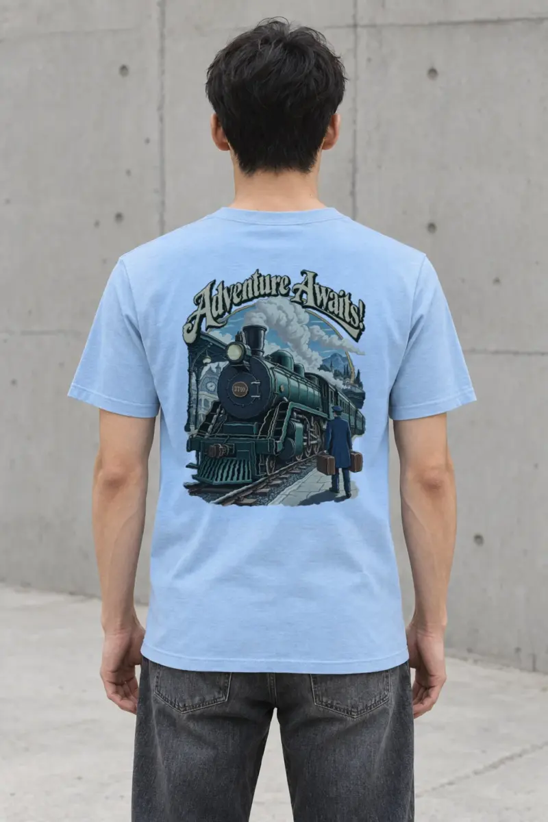 "Adventure Awaits" Heavyweight Unisex Crewneck T-shirt | Gildan 5000