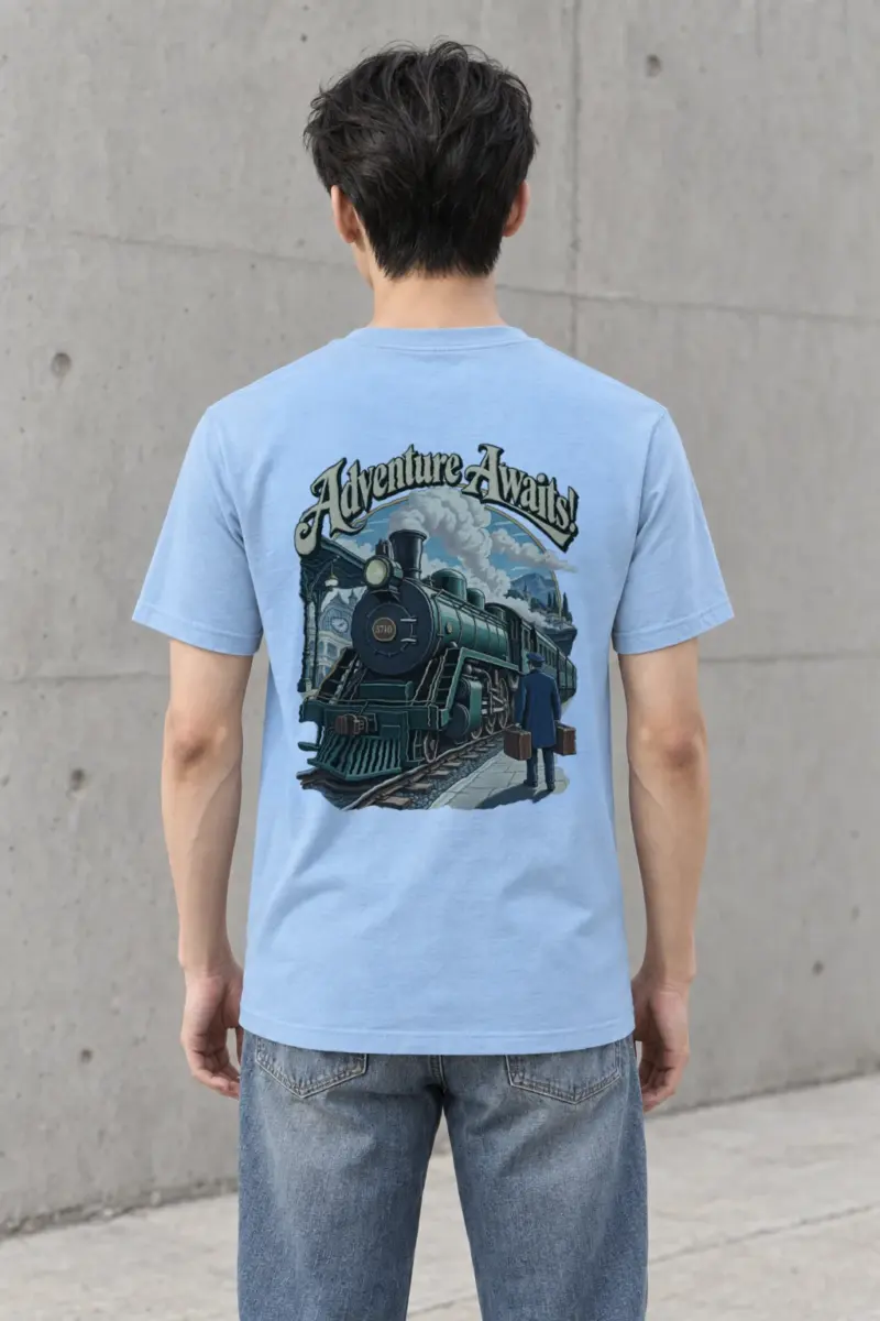 "Adventure Awaits" Heavyweight Unisex Crewneck T-shirt