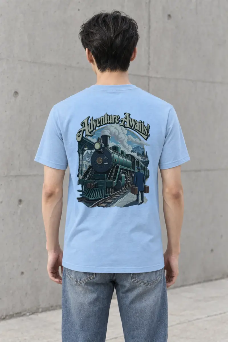 "Adventure Awaits" Heavyweight Unisex Crewneck T-shirt